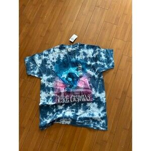 Hot Topic Lore Olympus Hades Blue Wash Tie-Dye T-Shirt NWT Medium
